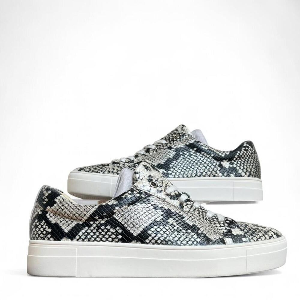 Black and White Snakeskin Sneakers Size 10
